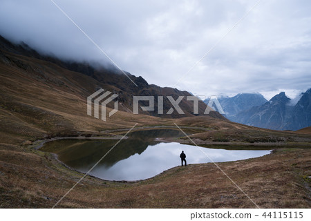 Mountain lake Koruldi in Svaneti, Georgia Mountain lake Koruldi in Svaneti, Georgia 44115115