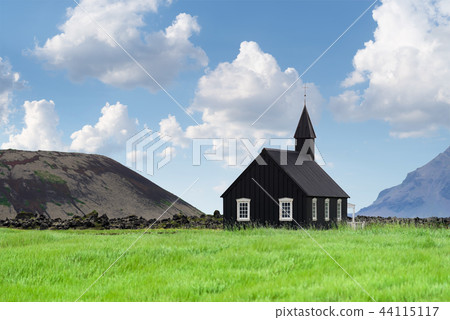 Black Church in the village of Budir, Iceland 44115117