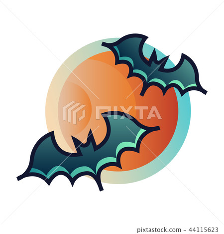 Bat gradient illustration - Stock Illustration [44115623] - PIXTA