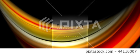 Fluid colors abstract background colorful poster, twisted liquid design on black, colorful marble or 44116007