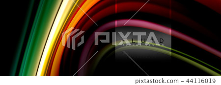 Fluid colors abstract background colorful poster, twisted liquid design on black, colorful marble or Fluid colors abstract background colorful poster, twisted liquid design on black, colorful marble or 44116019