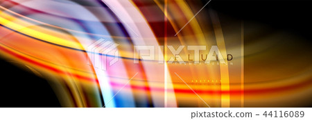 Fluid colors abstract background colorful poster, twisted liquid design on black, colorful marble or 44116089
