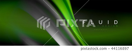 Fluid color wave line background. Trendy abstract layout template for business or technology Fluid color wave line background. Trendy abstract layout template for business or technology 44116897