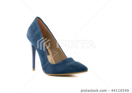 Pointed female shoes with high heels isolated on a 44118549