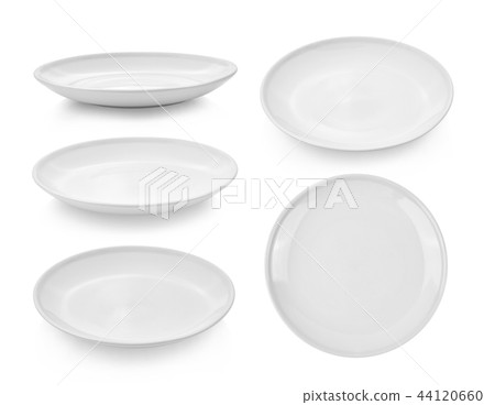 white ceramic plate on white background white ceramic plate on white background 44120660