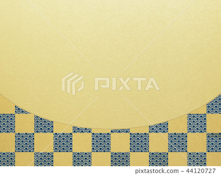 Japanese-Japanese style-Japanese pattern-background-gold leaf-checkered pattern 44120727