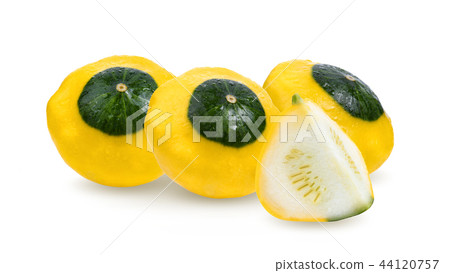 patty pan patisson squash on white background 44120757