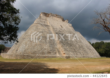 Pyramid of the Wizard World heritage Maya ruins Mexico 44122645