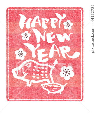 New year's card, illustration 44122723