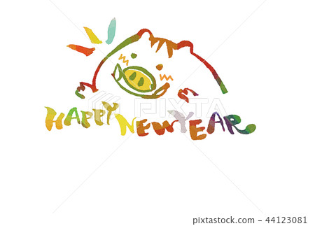 New year's card, illustration 44123081