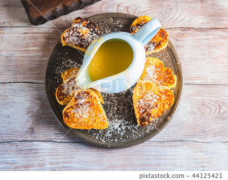 Pumpkin coconut heart shaped fritters Pumpkin coconut heart shaped fritters 44125421