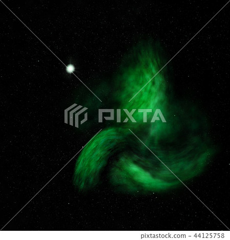 Star field in space and a nebulae. 3D rendering Star field in space and a nebulae. 3D rendering 44125758