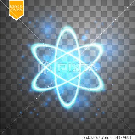 Shining atom scheme. Isolated. 44129691