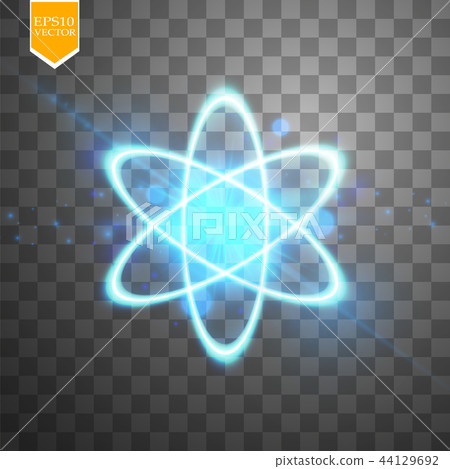 Shining atom scheme. Isolated. 44129692