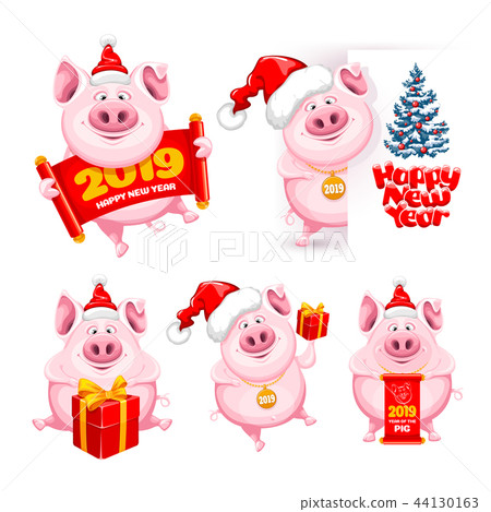 Cartoon pigs set Cartoon pigs set 44130163