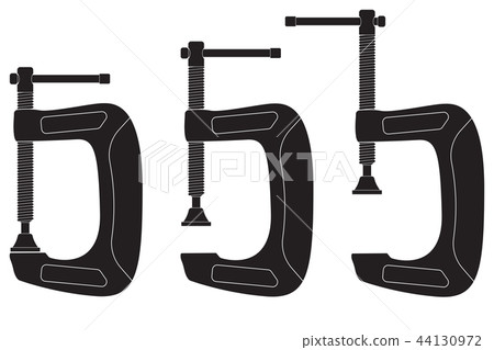 Clamp. Black icons 44130972