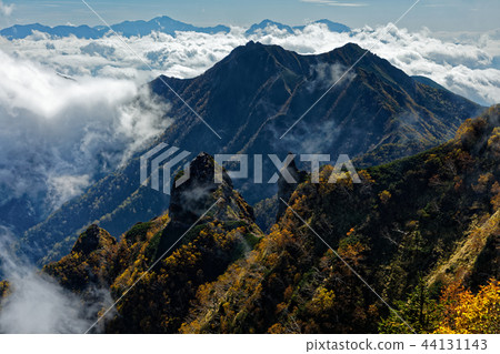 從Shingo-dera-one和Gongendake / South Alps看到的Tengu-one岩石 44131143