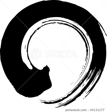 Round circle black brush letter - Stock Illustration [44131277] - PIXTA