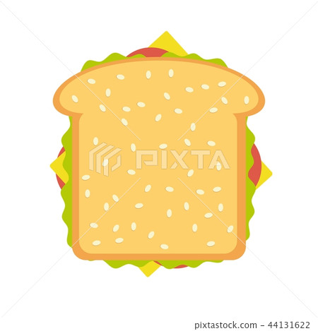Ham and vegetable sandwich illustration Ham and vegetable sandwich illustration 44131622