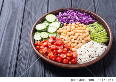 Healthy vegetarian salad Healthy vegetarian salad 44132463