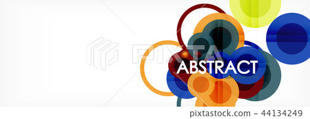 Overlapping circles design background 44134249