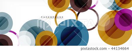 Abstract colorful geometric composition - multicolored circle background Abstract colorful geometric composition - multicolored circle background 44134664
