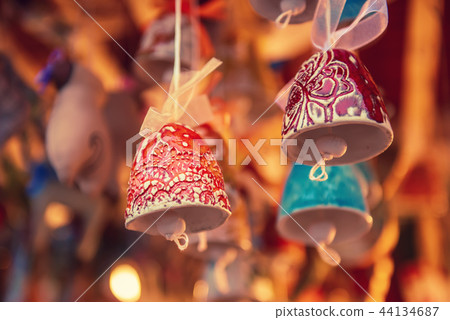 Souvenir bells at the market 44134687