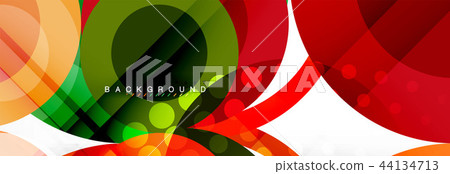 Overlapping circles design background 44134713