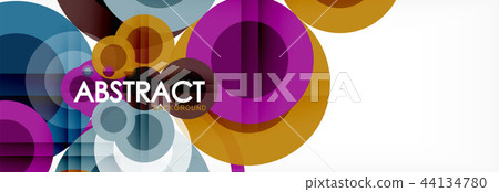 Abstract colorful geometric composition - multicolored circle background 44134780