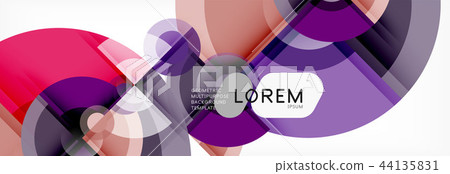 Abstract background - multicolored circles, trendy minimal geometric design Abstract background - multicolored circles, trendy minimal geometric design 44135831