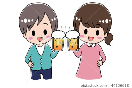 插圖素材: 敬酒飲酒派對男女 查看全部