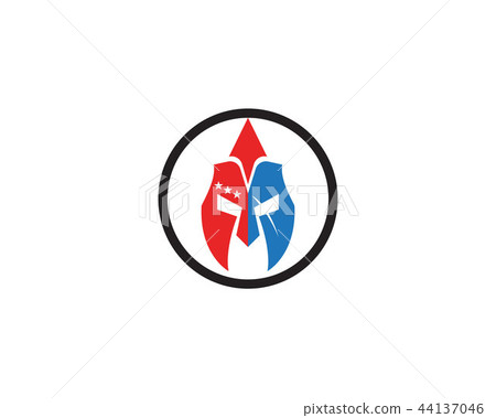 Spartan helmet logo vector 44137046