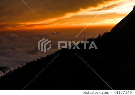 京那巴魯山，天空，日落 44137149