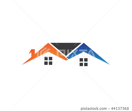 Real estate and home buildings logo icons template 44137368