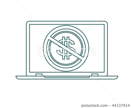 Stop sign on dollar icon for business, money and currency. 44137914