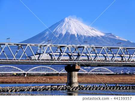 Fujikawa Railway Bridge, Shinkansen 500 series and Mt. Fuji-5107 44139357