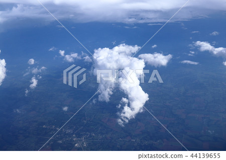 Sky and clouds taken from an aircraft Sky and clouds taken from an aircraft 44139655