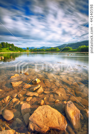 moutaine River with crystal clear water moutaine River with crystal clear water 44140598
