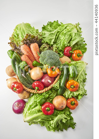 Collection of fresh raw vegetables 44140936