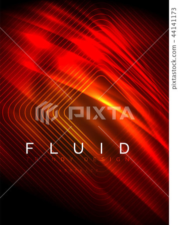 Neon glowing wave, magic energy and light motion background. Vector illustration Neon glowing wave, magic energy and light motion background. Vector illustration 44141173