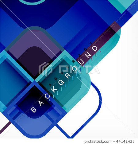 Square geometric abstract background, paper art design for cover design, book template, poster, cd 44141425