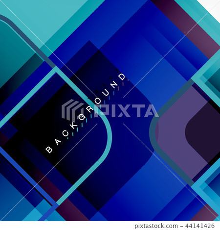 Square geometric abstract background, paper art design for cover design, book template, poster, cd 44141426