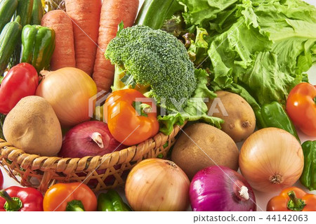 Gathering of fresh vegetables Gathering of fresh vegetables 44142063
