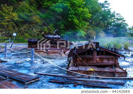 Yumoto Onsen hot spring morning view [Tochigi Prefecture Nikko City Yumoto] 44142669