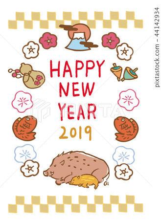 新年賀卡2019年設計 新年賀卡2019年設計 44142934