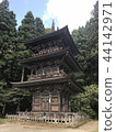 Three towers of Sakai river city Jion temple 44142971