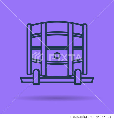 Isolated linear icon of Barrel for wine storage Isolated linear icon of Barrel for wine storage 44143404
