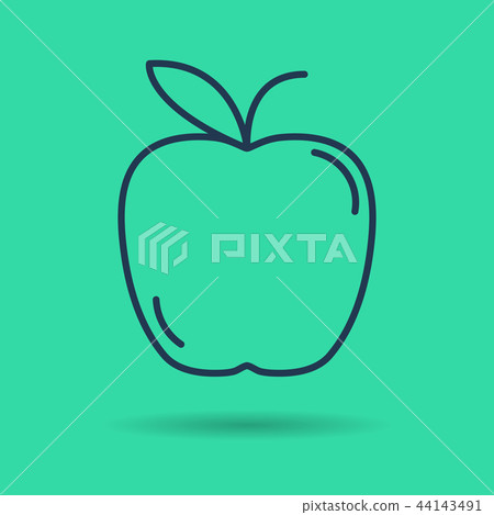 Isolated icon of linear apple - Stock Illustration [44143491] - PIXTA