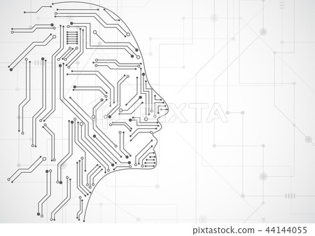Artificial intelligence. Abstract geometric Human Artificial intelligence. Abstract geometric Human 44144055