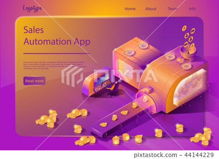 Sales Automation Online Service Vector Template Sales Automation Online Service Vector Template 44144229